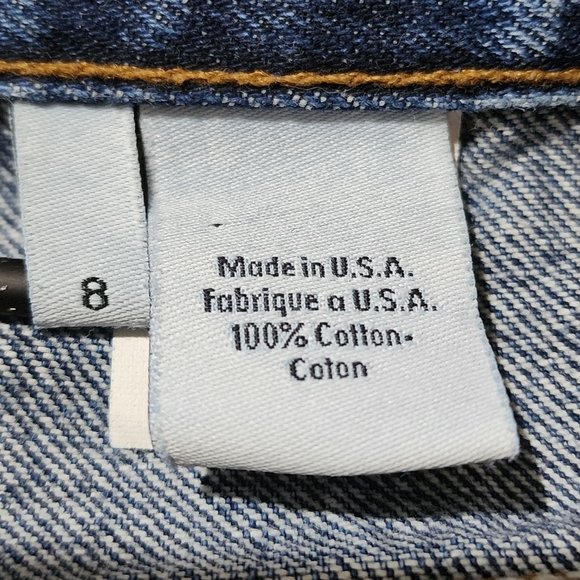 Calvin Klein Dark Wash Mid Rise 3" Inseam Blue Jean Denim Shorts - Picture 8 of 10